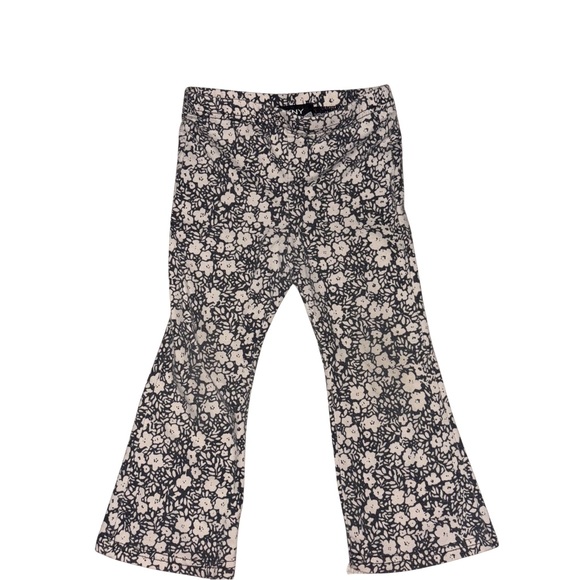 Dkny Other - DKNY Girl’s 2T - Black & Cream Floral Flare Leggings
